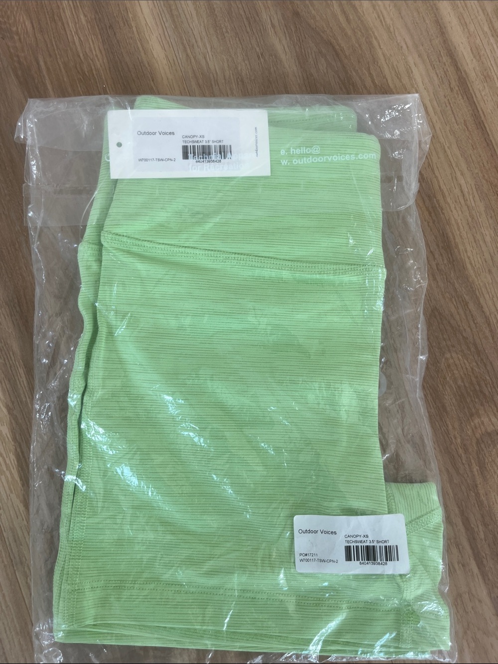 Outdoor Voices Canopy Techsweat 3.5" Short in Light Green